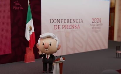 AMLO : Un Amlito camina por Palacio Nacional hasta llegar al Salón Tesorería