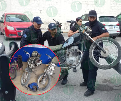 Policiaca : Los ladrones lograron escapar, pero dejaron abandonadas dos motos y una bicicleta.