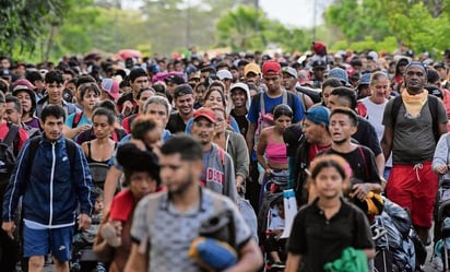 Migrantes : La caravana de migrantes la conforman hombres y mujeres de distintas nacionalidades 