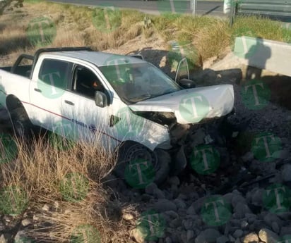 policiaca: El conductor de la camioneta, que resultó gravemente herido