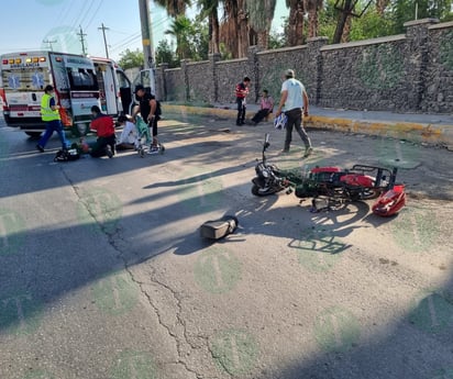 policiaca: Ambos ocupantes de la motocicleta sufrieron contusiones y otras lesiones