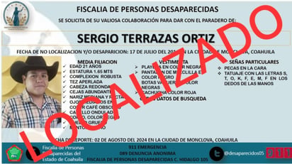 Desaparecidos: Se confirmó que su ausencia fue voluntaria y está en buen estado.
