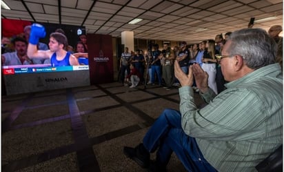 olimpiadas 2024: Desde muy temprano en Culiacán, se instalaron sillas y una enorme pantalla para festejar la pelea del atleta.