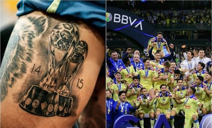 Jugador del América sorprende con tatuaje de 'la 14 y la 15'