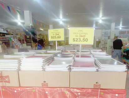 monclova: Hoy en día los cuadernos profesionales de 100 hojas rondan de 25 a 30 pesos