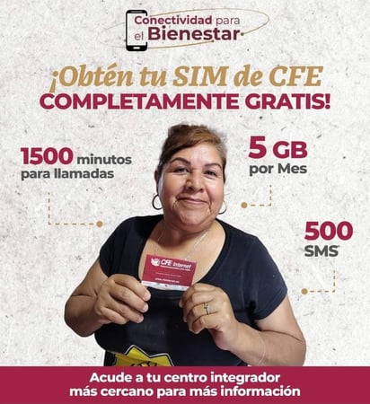 Chip de telefonía e Internet gratis del bienestar en Coahuila