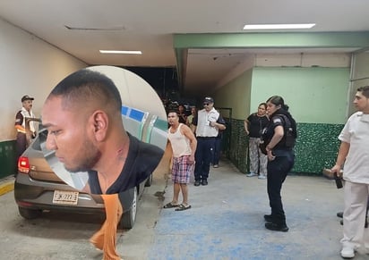 Policiaca : El agresor logró escapar de los elementos de la Policía Municipal.