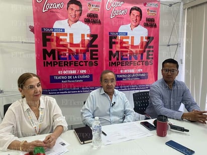 monclova: El conferencista internacional César Lozano ofrecerá la plática \'Felizmente Imperfecto\' en Monclova el próximo 3 de octubre