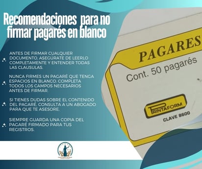 Piedras Negras: FGE alerta sobre los riesgos de firmar pagarés en blanco y ofrece apoyo legal a quienes lo necesiten.