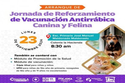 Inicia jornada de vacunación antirrábica en la ciudad