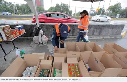 Habilitan centros de acopio en la CDMX para damnificados de Guerrero