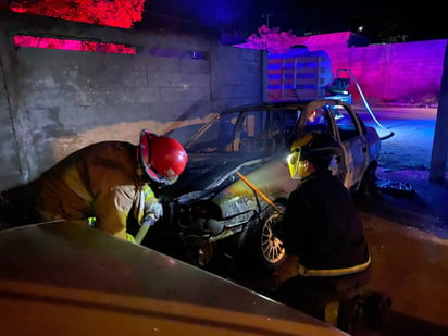 policiaca: La unidad quedó prácticamente reducida cenizas. 