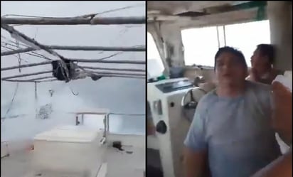 VIDEO: Pescadores se enfrentan a mar embravecido por huracán Milton