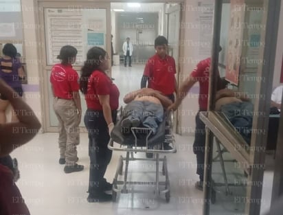 policiaca: El afectado fue llevado de urgencia a la clínica 7 del IMSS. 