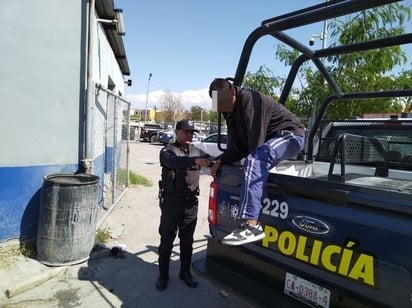 policiaca: El infractor quedó a disposición del juez calificador en turno.