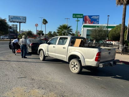 policiaca: Solo daños materiales fue el saldo del percance.