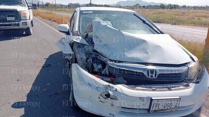 accidente vial : Ambas fueron evaluadas en el sitio, sin requerir traslado hospitalario.