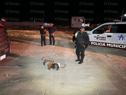 policiaca: Socorristas de Cruz Roja acudieron en su ayuda.