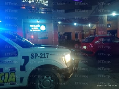 policiaca: El trasnochador fue llevado a un hospital.