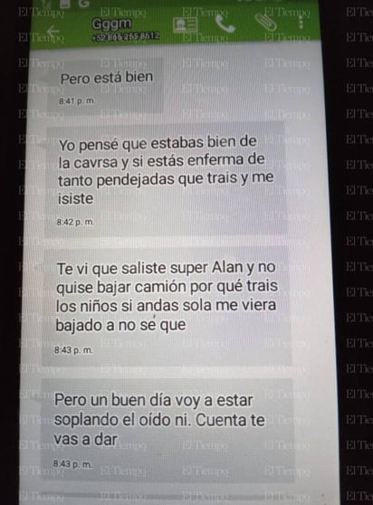 policiaca: La afectada prácticamente denuncia un feminicidio anunciado.