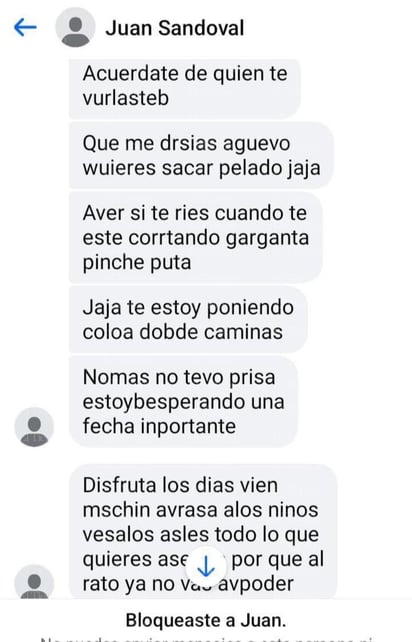 policiaca: La afectada prácticamente denuncia un feminicidio anunciado.