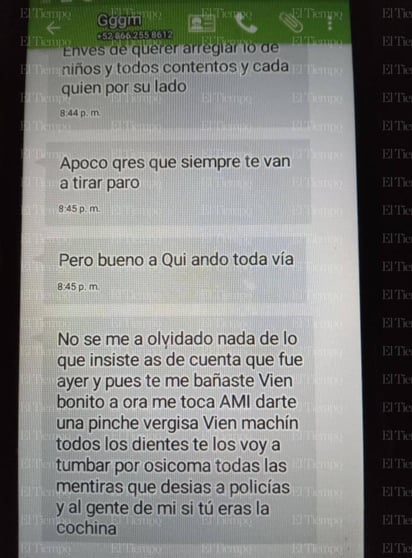 policiaca: La afectada prácticamente denuncia un feminicidio anunciado.