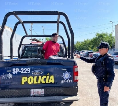 policiaca: El agresor quedó a disposición del juez calificador en turno.