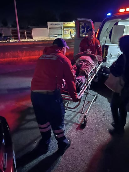 policiaca: Debido a las lesiones que sufrió fue llevado a un hospital.