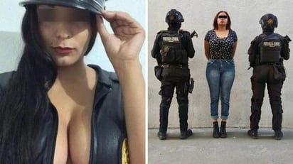 Nuevo León: Nidia 'N', apodada 'La Polisexy', fue detenida en un operativo policial en Escobedo.