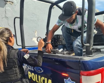 policiaca: El acusado quedó a disposición del juez calificador en turno.