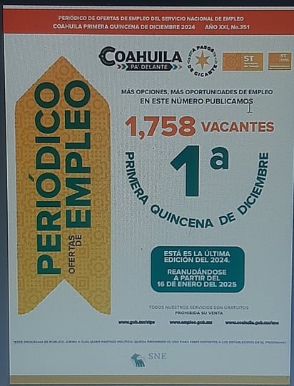 vacantes : En Piedras Negras se ofrecen 325 vacantes, incluyendo camaristas, choferes, operadores de producción, y más.