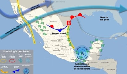 frio: El frente frío se estacionará en el noreste del país, manteniendo lluvias y chubascos en las mismas regiones.
