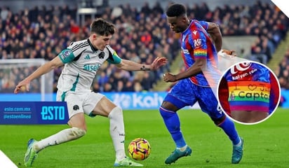 deportes: Marc Guehi, jugador del Crystal Palace, decidió portar el gafete de la inclusión, pero hizo una modificación en dicha banda