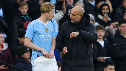 deportes: El entrenador del Manchester City, Pep Guardiola niega conflicto con Kevin De Bruyne y señala que su ausencia se debió a problem