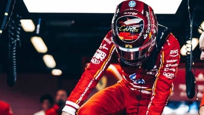 ¡Lo va a extrañar! Charle Leclerc y su casco dedicado a Carlos Sainz