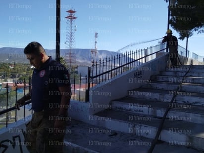 policiaca: Afortunadamente no se reportaron daños a la iglesia.