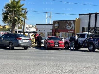 policiaca: Solo daños materiales fue el saldo del choque.