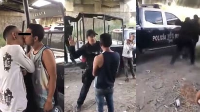 Policías de Celaya humillan a detenidos obligándolos a besarse y pelear