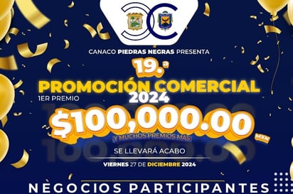 Canaco sortea 100 mil pesos y otros premios