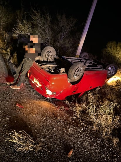 policiaca: Afortunadamente el conductor solo resulto con golpes leves.