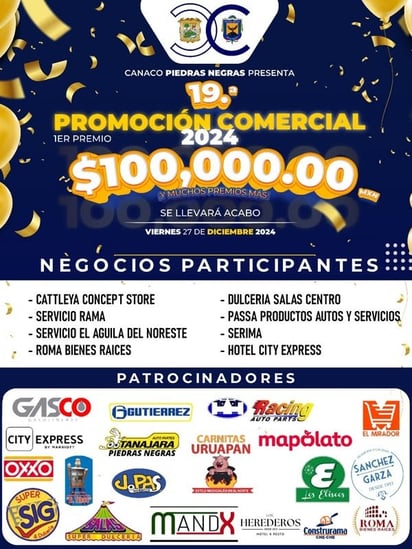  Canaco: Evento en el centro: Sorteo será en la Cámara de Comercio.