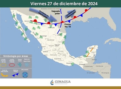 viento : Se prevé que la vaguada polar, en el transcurso del día domingo, se desplace sobre el sureste de EUA