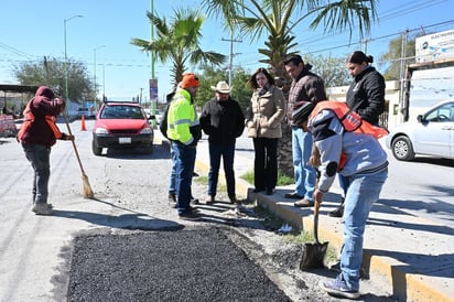 bacheo pavimento: Las obras de la nueva administración municipal son el principio de los trabajos del Ayuntamiento.