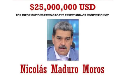 Nicolás Maduro: Recompensas de  millones por información que conduzca al arresto de Nicolás Maduro y Diosdado Cabello.
