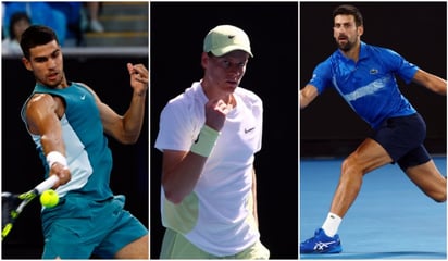 Así fue el debut de Jannik Sinner, Carlos Alcaraz y Novak Djokovic en el Abierto de Australia 2025