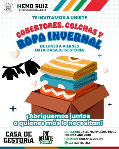 Invita Memo Ruiz a donar cobertores