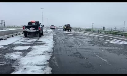 Clima: La caída de agua nieve y candelilla generó mantos blancos en árboles, pinos y techos de automóviles.