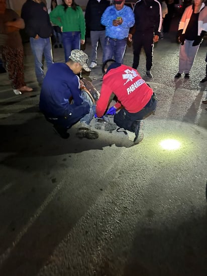 Accidente: Socorristas de GRUM auxiliaron al lesionado.