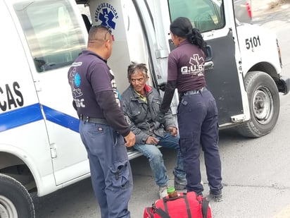 Accidente: Socorristas de GUBC se movilizaron para brindar atención al lesionado.