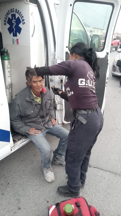 Accidente: Socorristas de GUBC se movilizaron para brindar atención al lesionado.